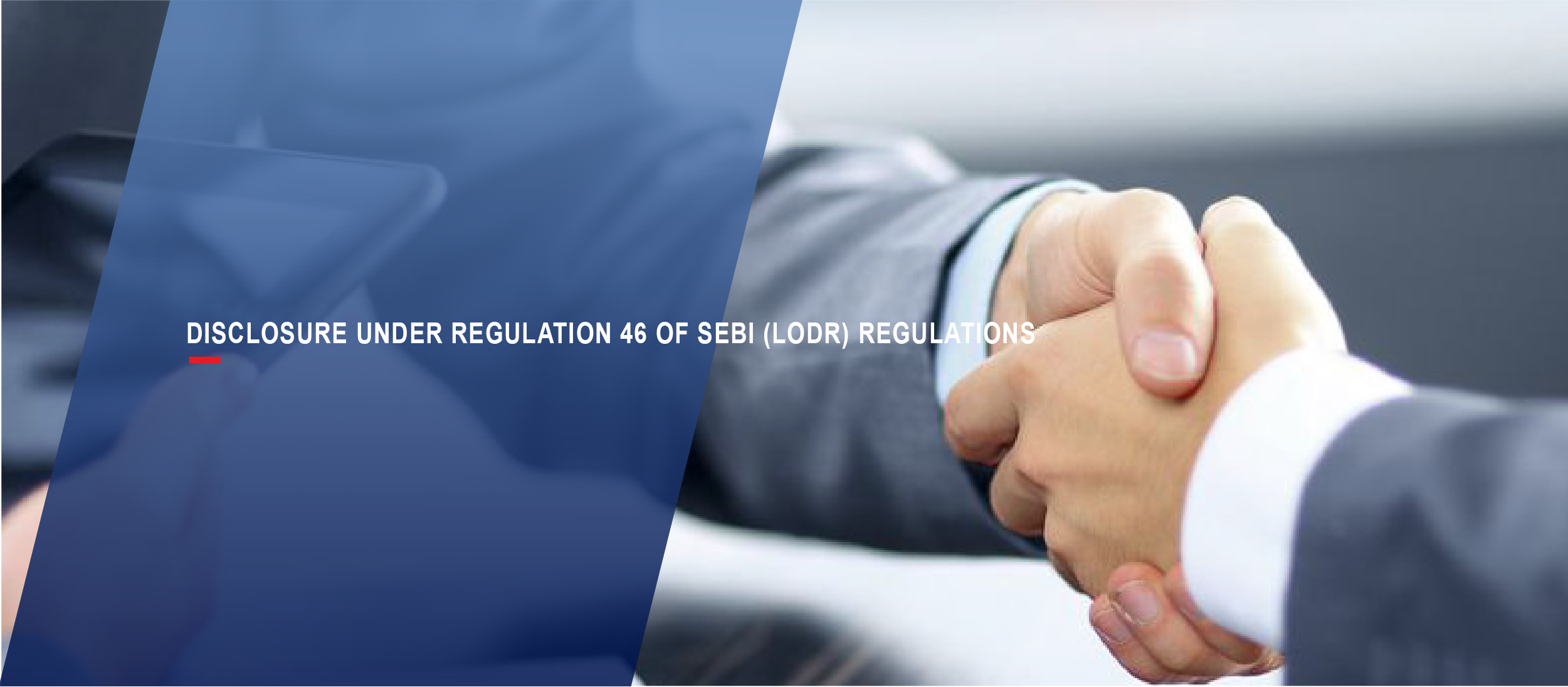 Disclosure under Regulation 46 of SEBI (LODR) Regulations